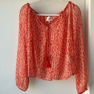 Sezane Alena floral blouse